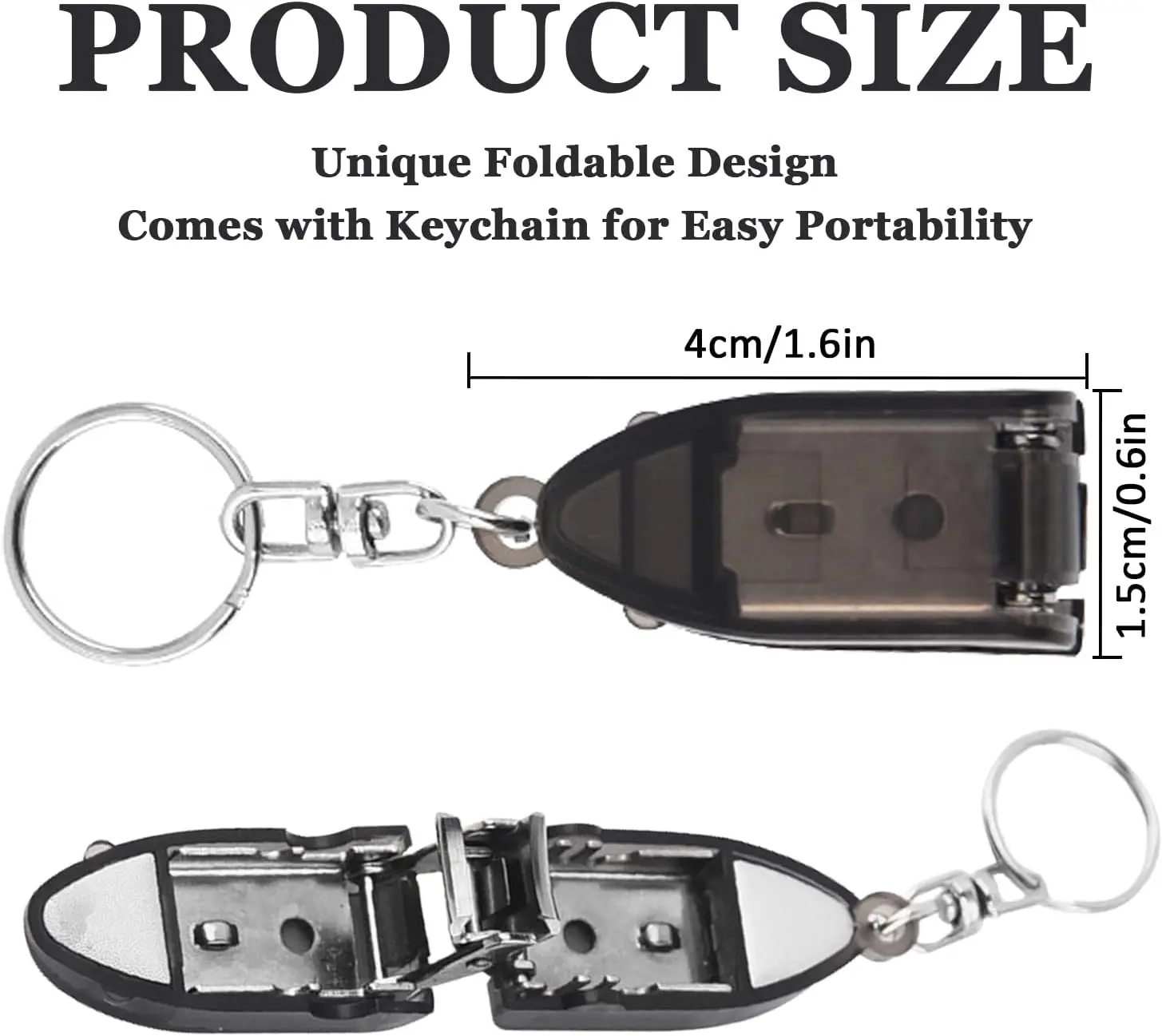 열쇠고리 손톱깎이 미니 접이식 스테인리스 손톱깎이 네일 파일 포함 야외 여행용