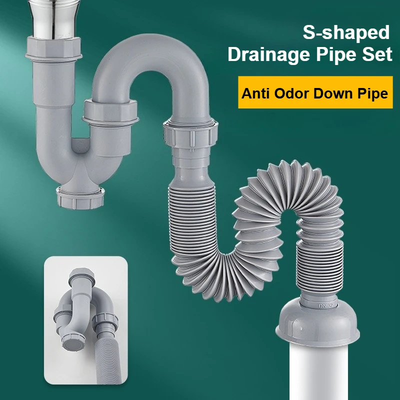 

U-образная водосточная труба для умывальника с защитой от запаха S-образный комплект дренажных труб для раковины Ручная раковина Изгиб обратного потока Труба против запаха