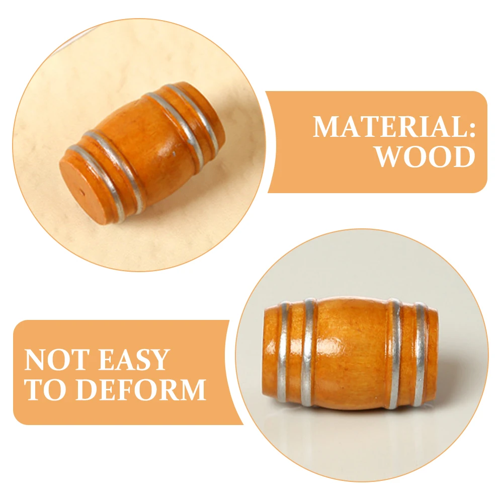 

Miniature Wooden Barrel Decorative Accessories for Mini House L DIY Decor Mini Barrel Model Vintage Style