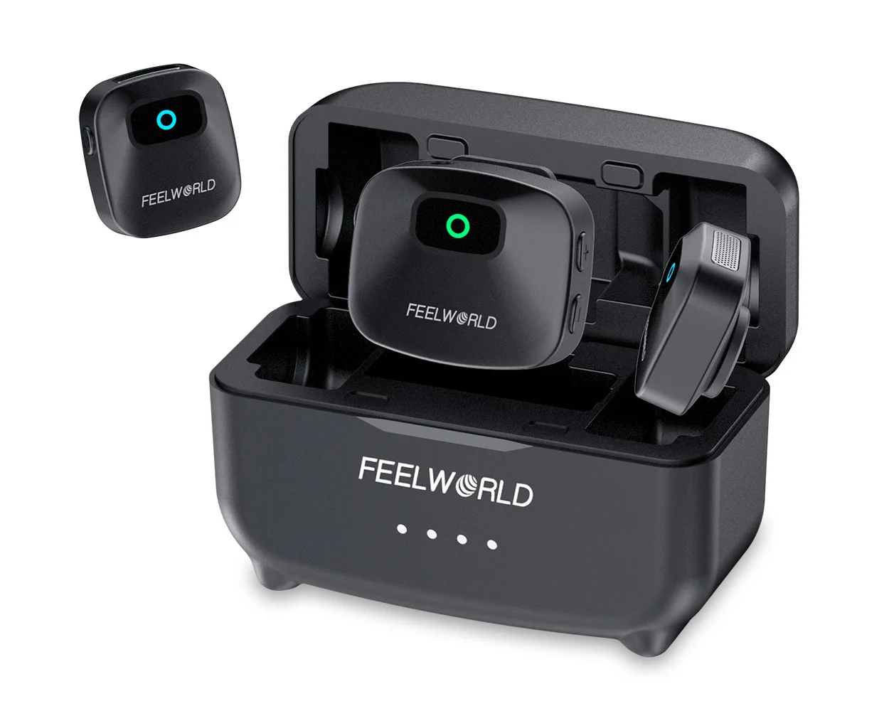 

Беспроводной петличный микрофон FEELWORLD LM1 с шумоподавлением Type-C для iPhone, Android, компьютера, видеоблогов и камер, с зарядным кейсом