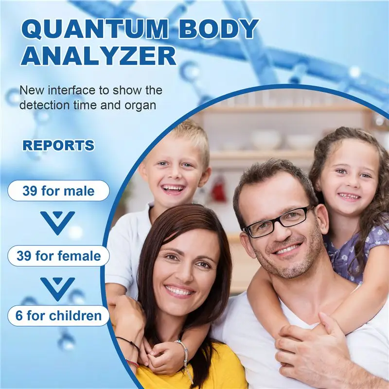 Analisador magnético de ressonância quântica AEF7-Quantum Body Analyzer testando 5 mini modelos para teste de sub-saúde