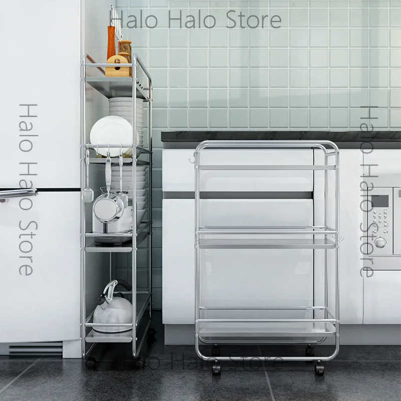 

Stainless steel kitchen crevice rack floor to ceiling multi-layer