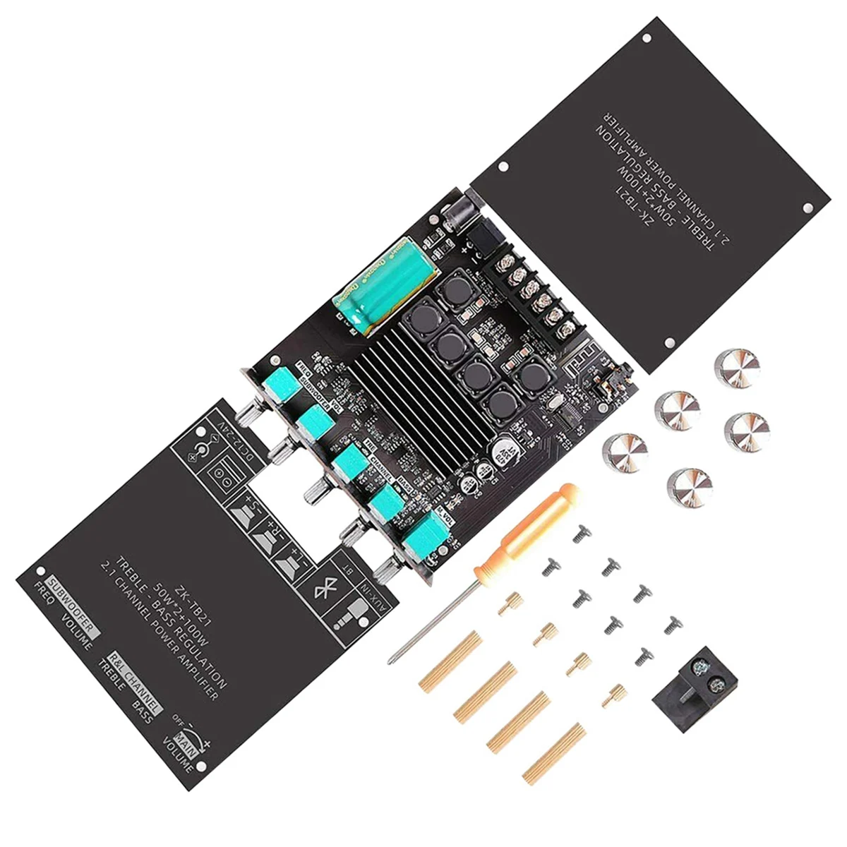 ZK-TB21 Bluetooth 5.0 Subwoofer Versterker Board 50wx2 + 100W 2.1 Kanaal Power Audio Stereo Versterker Board Basversterker Amp