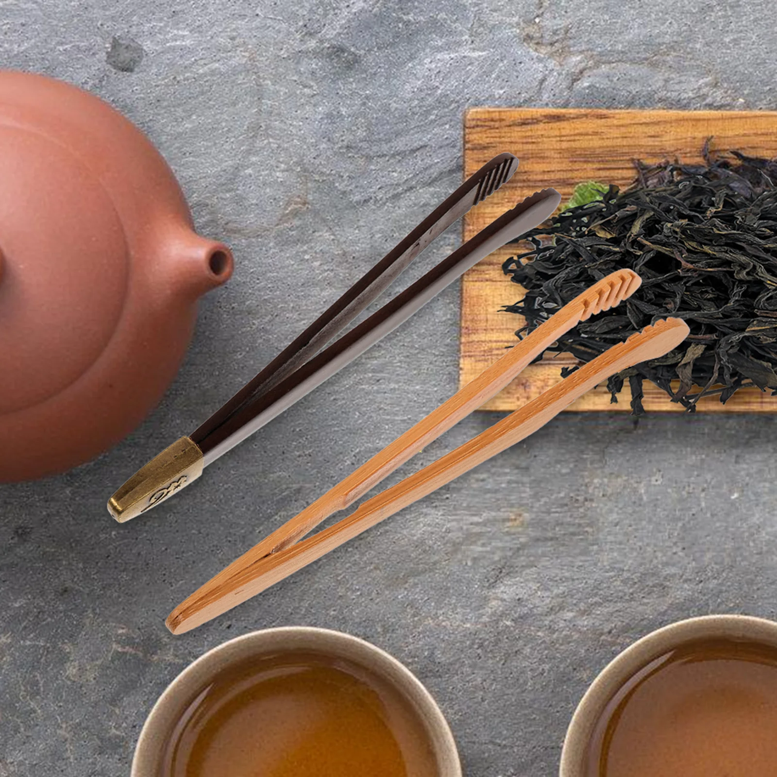 

2Pcs Gongfu Tea Clip Anti-Skid Cup Clamp Tea Accessories Convenient Food Serving Clamp Cup Clip for Kitchen