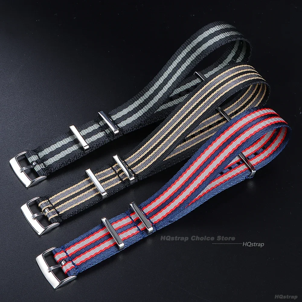 20 mm Nylon-Uhrenarmband für Omega 007 für Seamaster 300 Canvas Ersatzarmband für Rolex Herren Damen Sportarmband für Seiko