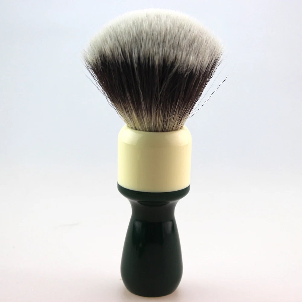 FS-26mm G7 Synthetic Fiber Shaving Brush White&Green Handle, Best for Traditional Wet Shave, Berber Daily Use