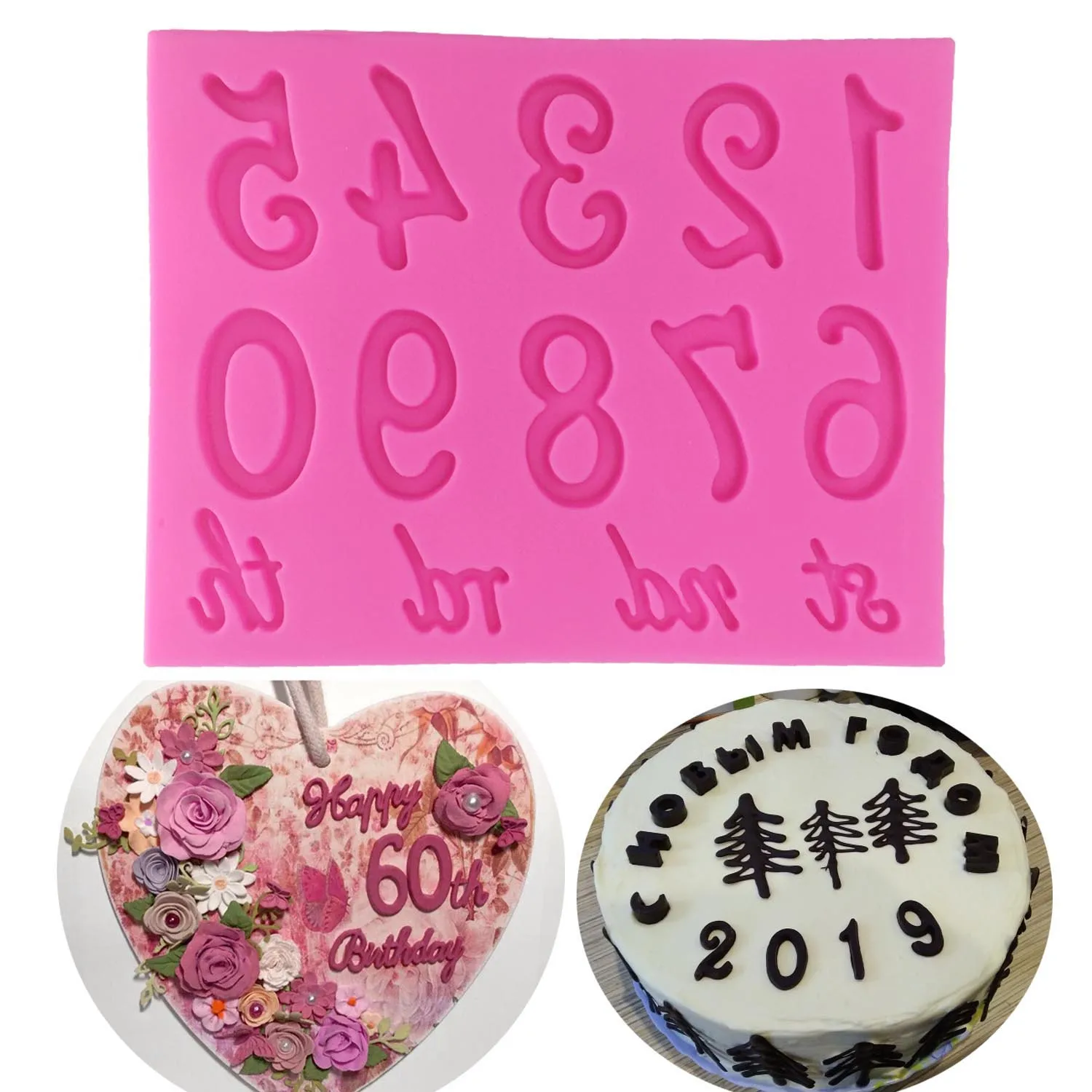 Russian Alphabet Letters Numbers Chocolate Gummy Silicone Mold for Polymer Clay Cake Decorating Baking Supplies