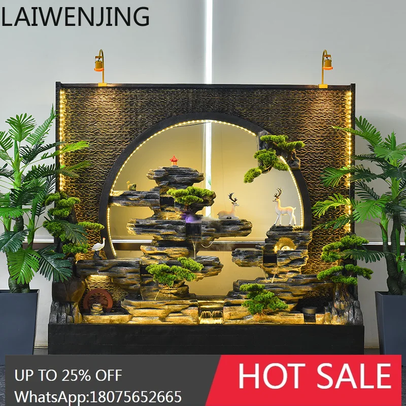 

MJY Water Curtain Wall Flowing Water Landscape Outdoor Fish Pond Background Wall Rockery Screen Fountain Ornament