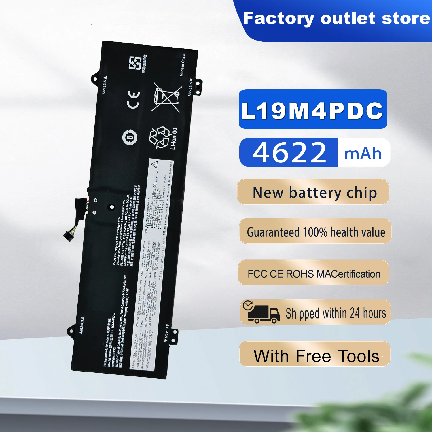 DXT New Laptop Battery L19C4PDC For Lenovo Ideapad Yoga 7-14ITL5 7-15ITL5 5B10Z26482 Lenovo Yoga 14cACN 2021 Yoga 14c 2021