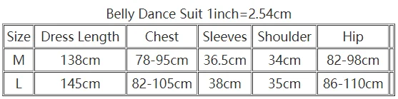 Belly Dance Costume Dress Winter Long Sleeves Training Costume Dance Dress Oriental Group Costume Performance Costume Female