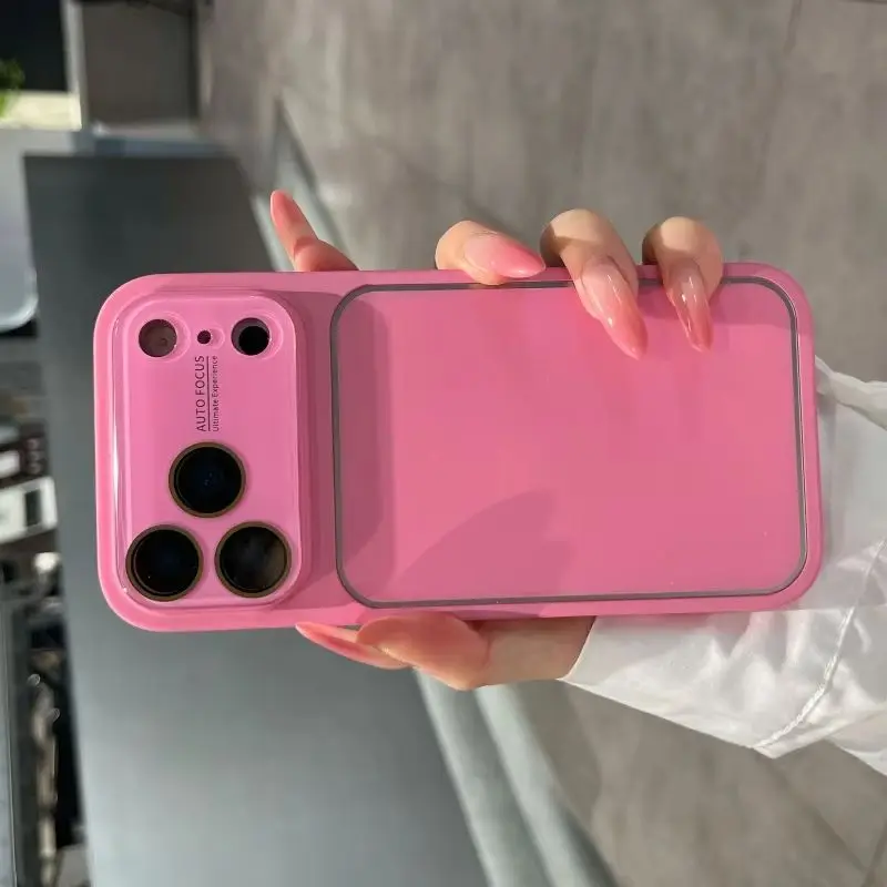 Luxuriöses, stoßfestes AG-Gehäuse mit großem Fenster für iPhone 17 16 15 14 13 Pro Max – Kristallklarer Kameraschutz und stoßfeste Rückabdeckung