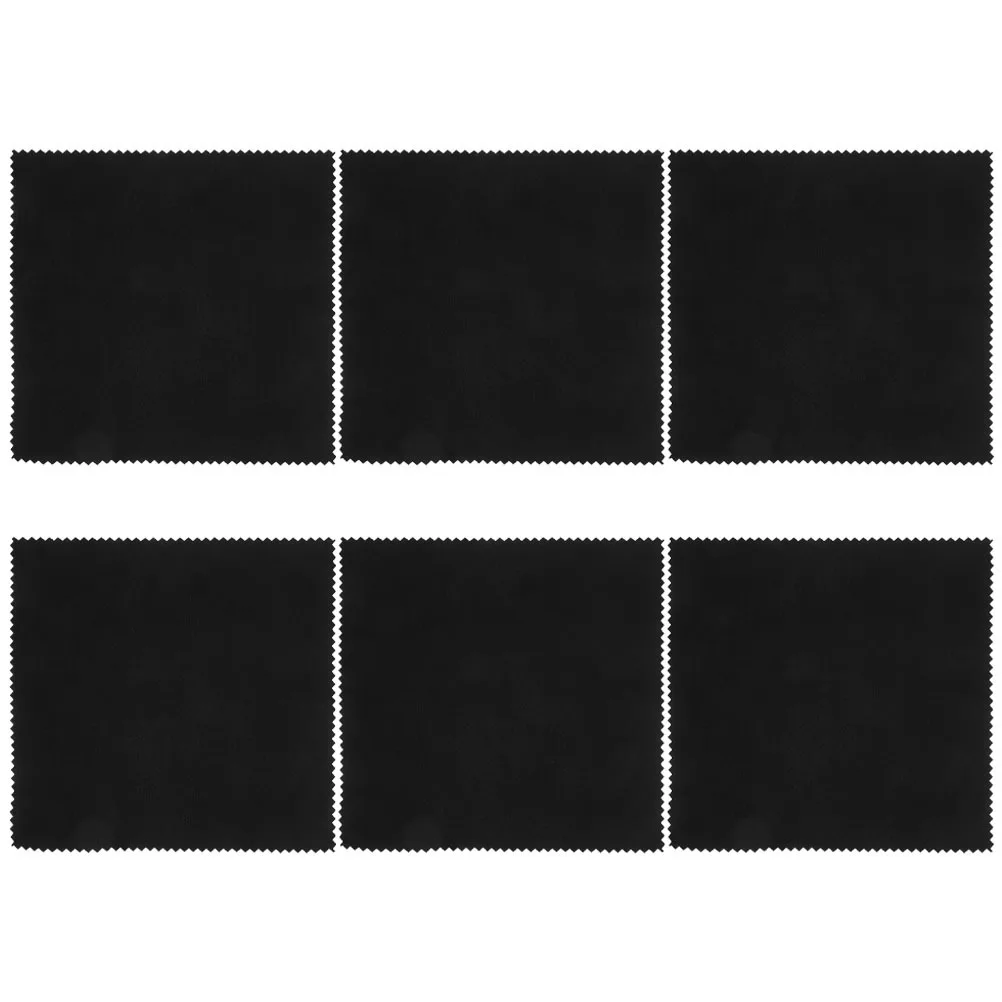 

6pcs Musical Instrument Cleaning Cloth Black Soft Polishing Wipe For Guitar Violin Piano Trumpet Saxophone Flute Bass Drum Tool