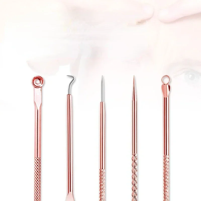 Akne-Nadeln zur Entfernung von Mitessern, Akne-Entferner mit schwarzen Punkten, Tiefenreinigungs-Mitesser-Eliminatoren für das Gesicht, Hautpflege-Tools, 4 Stück