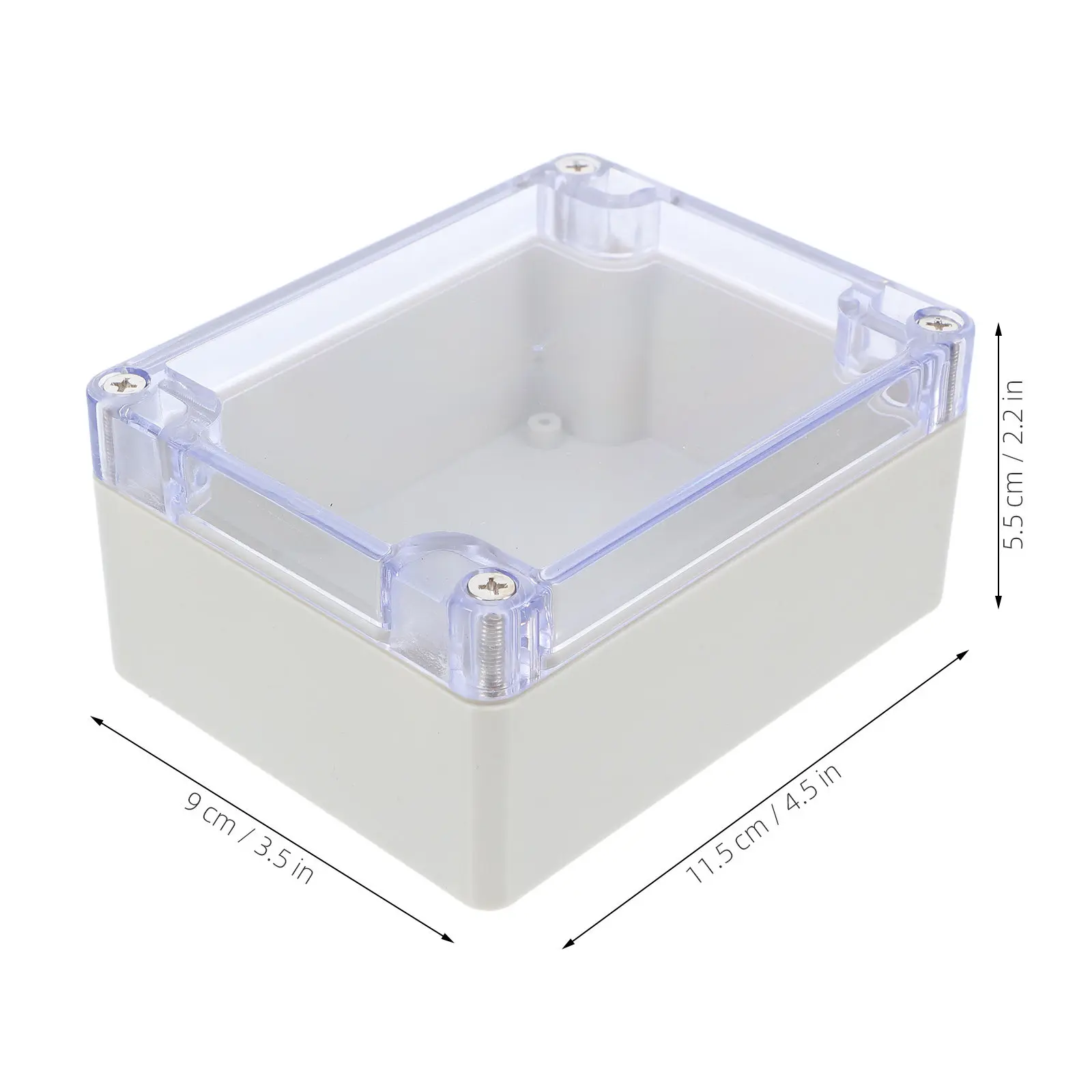 Dustproof Waterproof Plastic Junction Box Clear Cover Universal Outdoor Electrical Project Enclosure Power Supply Case