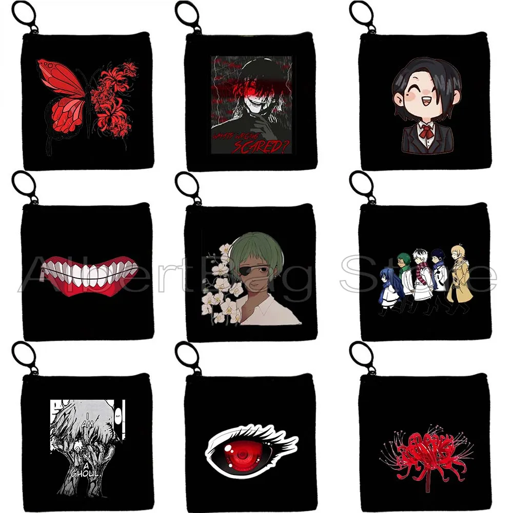 

Забавная манга Токийский Гуль Модный Аниме Kaneki Ken бабочка паук Лилия холщовый Кошелек для монет ключей искусственная кожа маленькая сумка кошелек сумка на молнии