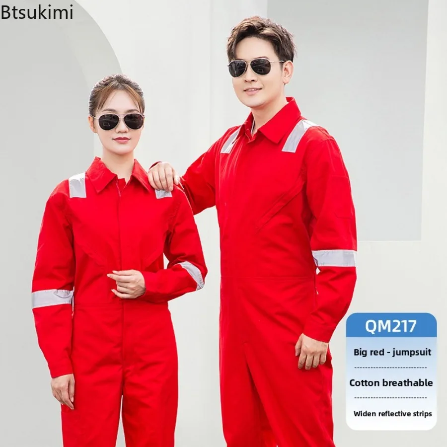 Nieuwe heren heavy-duty overalls reflecterende slijtvaste en vlekbestendige werkoveralls scheepswerfveiligheid beschermende werkuniformen