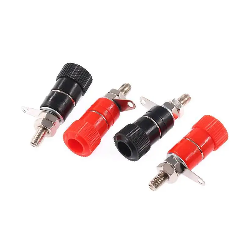 5 Stück Klemmenblock JS-910B Anschlussklemme 4mm Bananenstecker-Buchse Test Rot Schwarz – Detail 4