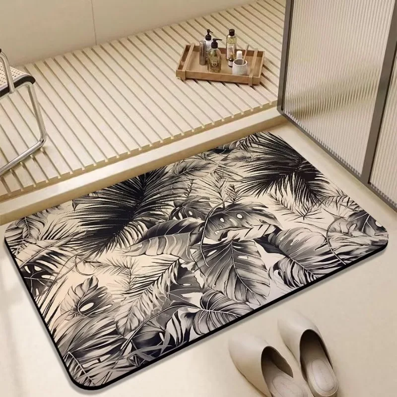 Toilet floor mat Household diatom mud quick-drying absorbent mat Bathroom door anti-drop non-slip mat Toilet mat Foot mat