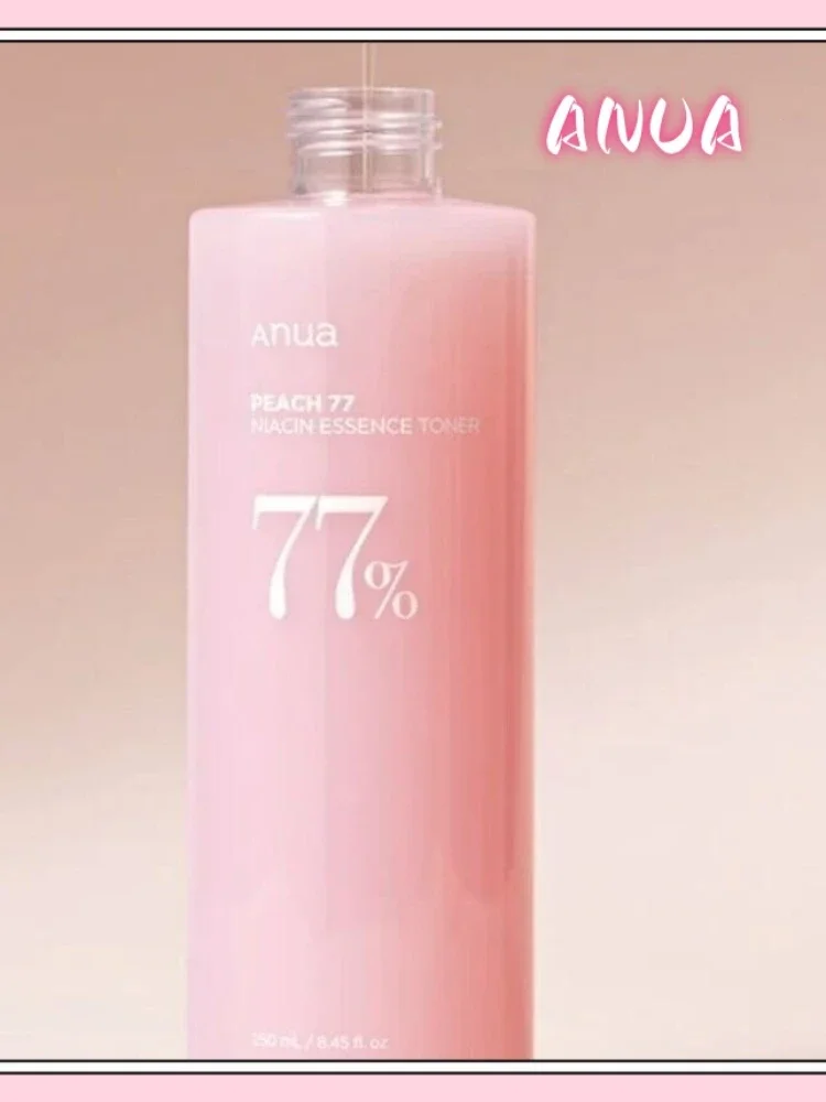 

ANUA Peach 77 Niacin Essence Toner 250ml removes dead skin cells & brightens, revealing a glowing complexion Korea skin care.