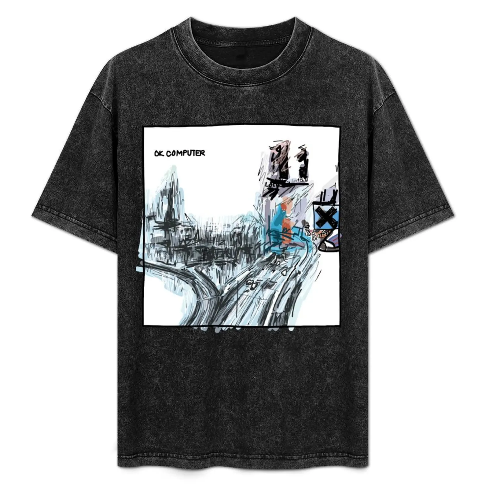 

ok computer T-Shirt Art Pattern Printed Casual Top