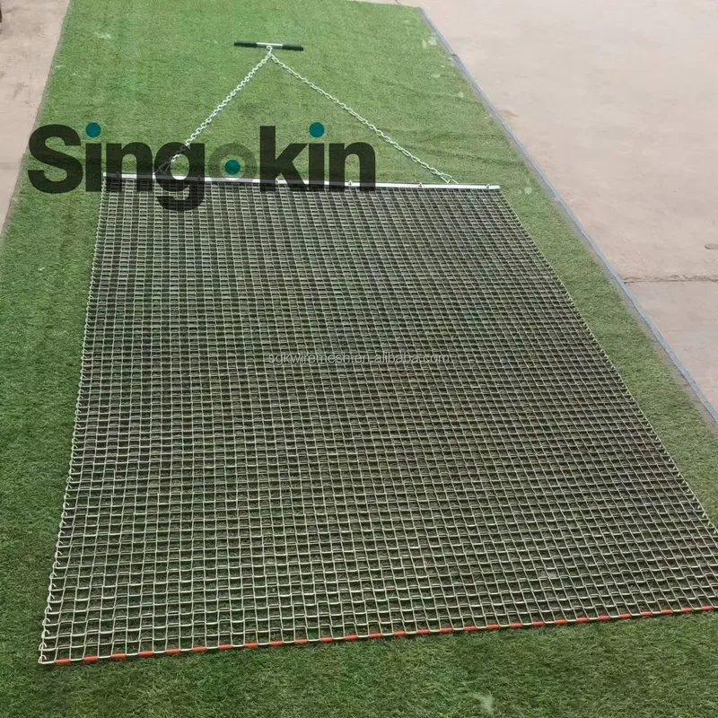 3x5 4x6 Heavy Drag Mat Tool for Ground Leveling Polished Steel Dragmat