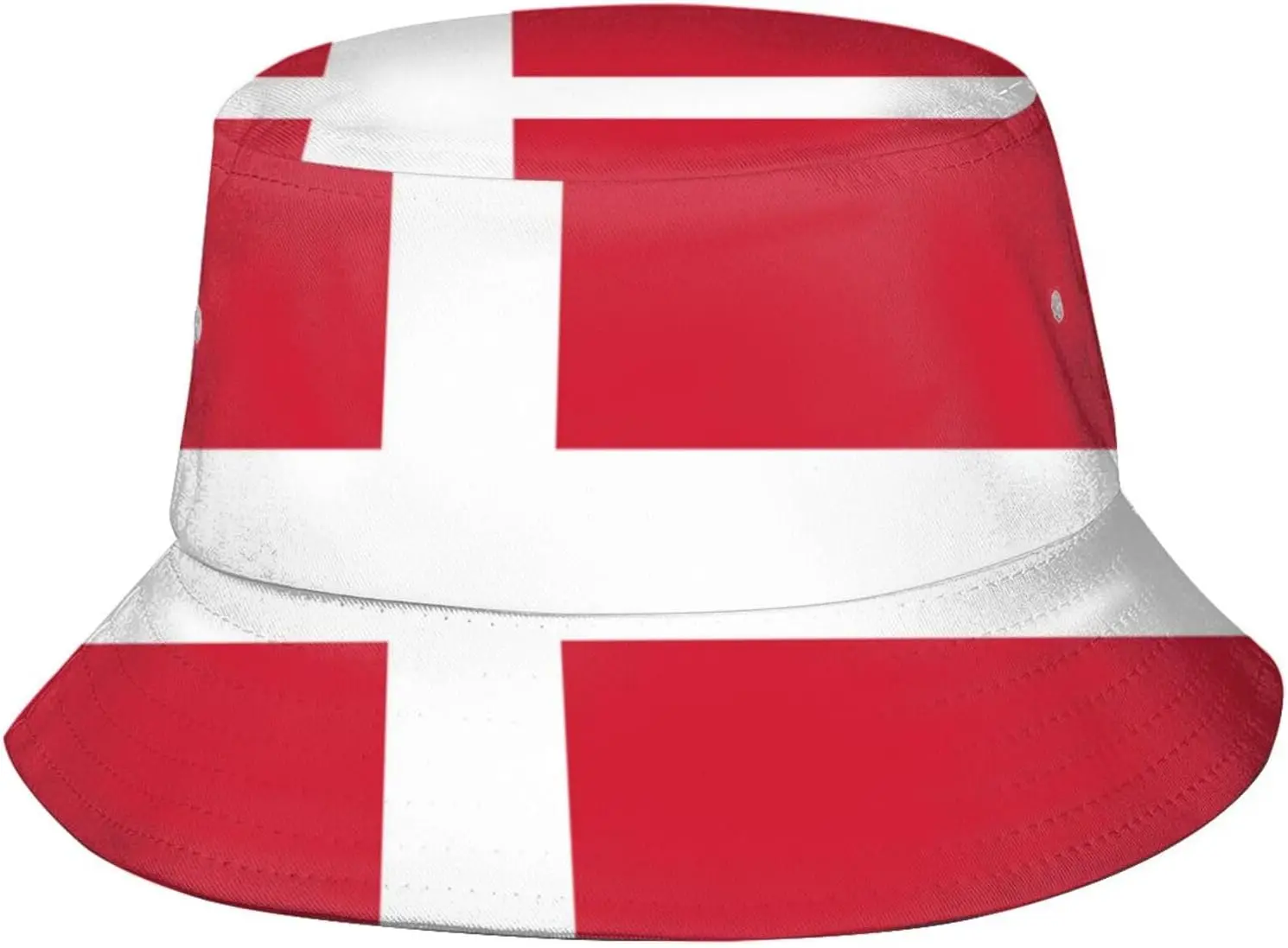 

Cute Denmark Danish Flag Bucket Hats for Women Men Packable Summer Beach Sun Hats Outdoor Fisherman Cap