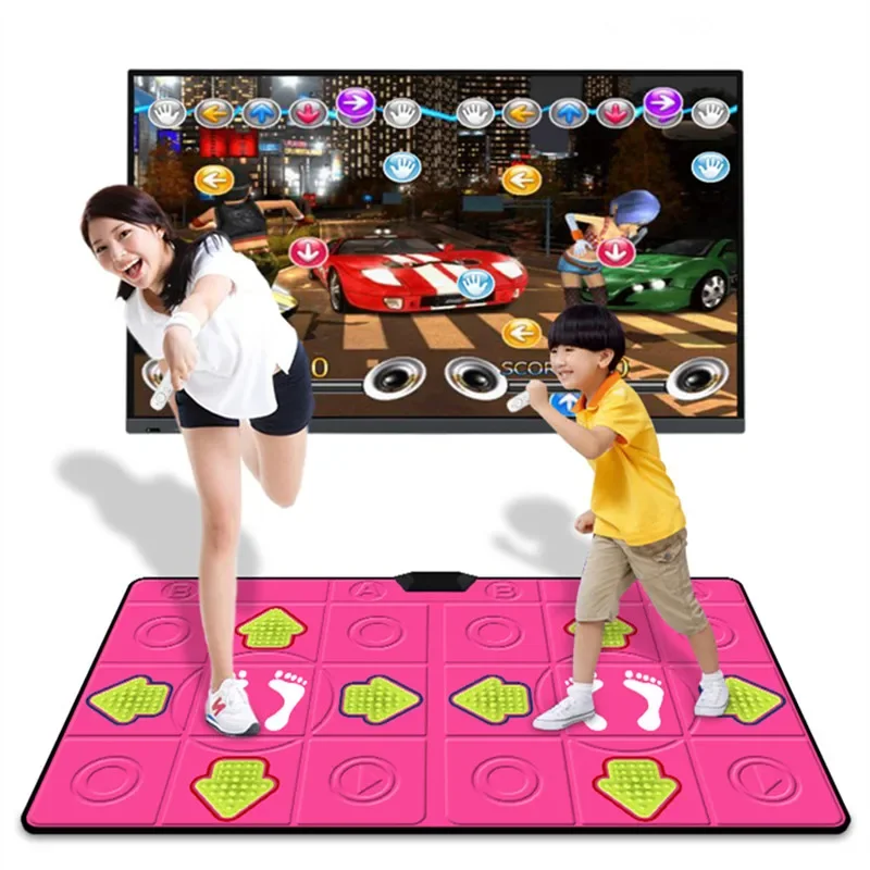 15 مللي متر متوهجة تدليك الحركة الاستشعار الرقص بطانية الرقص حصيرة اليوغا الكمبيوتر تلفزيون اللعب ألعاب اللياقة البدنية ، الإحساس الجسم 2 جهاز تحكم عن بعد