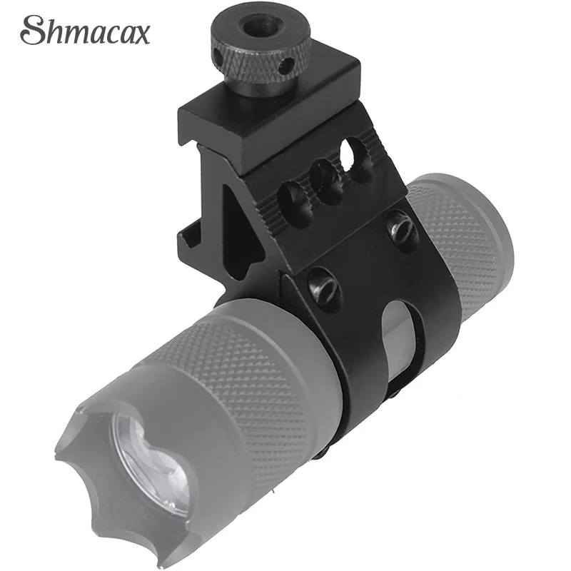 1Pair Tactical 25.4mm Quick Release Offset Flashlight Scope Mount 20mm Rail 45 Degree Sight Mount Hunting Accessories