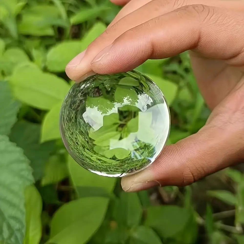 Creative Round Crystal Glass Ball Transparent Ultra Clear Feng Shui Sphere Smooth 3/6/8/10cm Lens Globe Tabletop