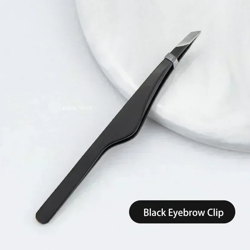 Hair Removal Tweezers Stainless Steel Eyebrow Tweezers Slant Tip Point Tip Flat Tip Rose Gold Silver Black Cosmetic Makeup Tools