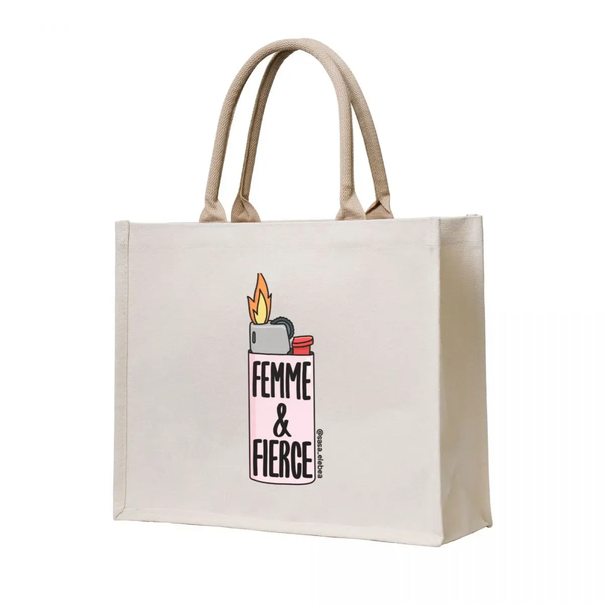 

Femme fierce by Sasa Elebea Tote Bag Woman shopper bag female bag free delivery bags Shopping bags