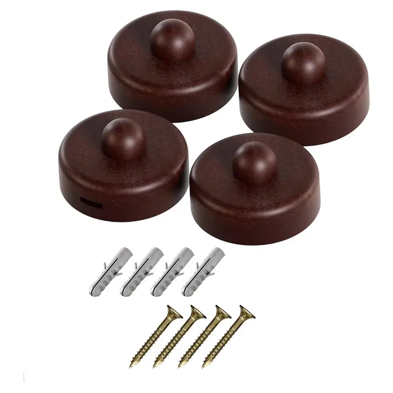 

AB34-Настенные крючки-держатели для гобеленов, 4 шт. - Крючки для одеял для настенного хранения и демонстрации, вешалки для одеял - Держатели для ковров на стену, коричневые