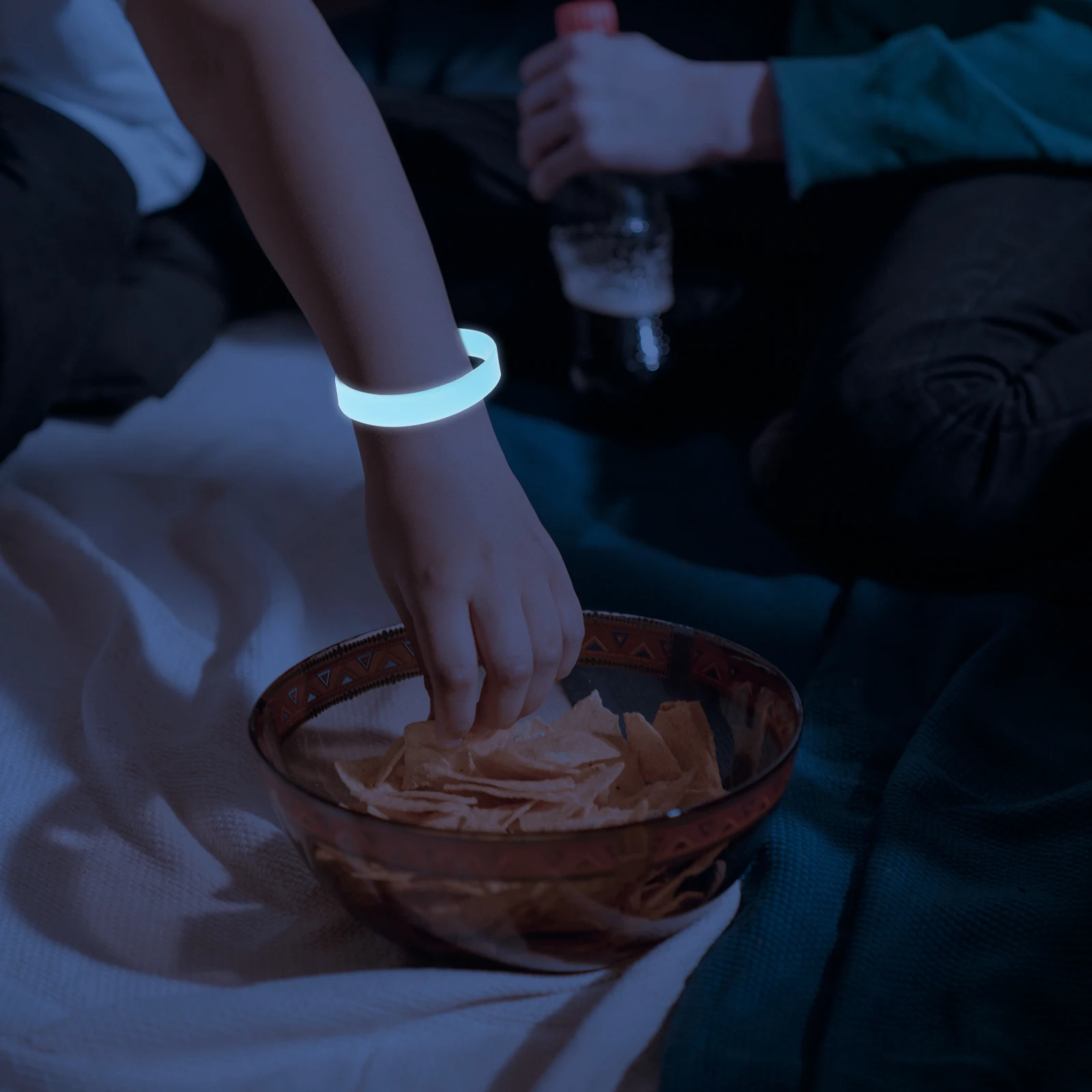 

100 Pcs in the Dark Kids Party Wristb Silicone Bracelets Luminous Wristb s for Kids Party Night Running Cycling