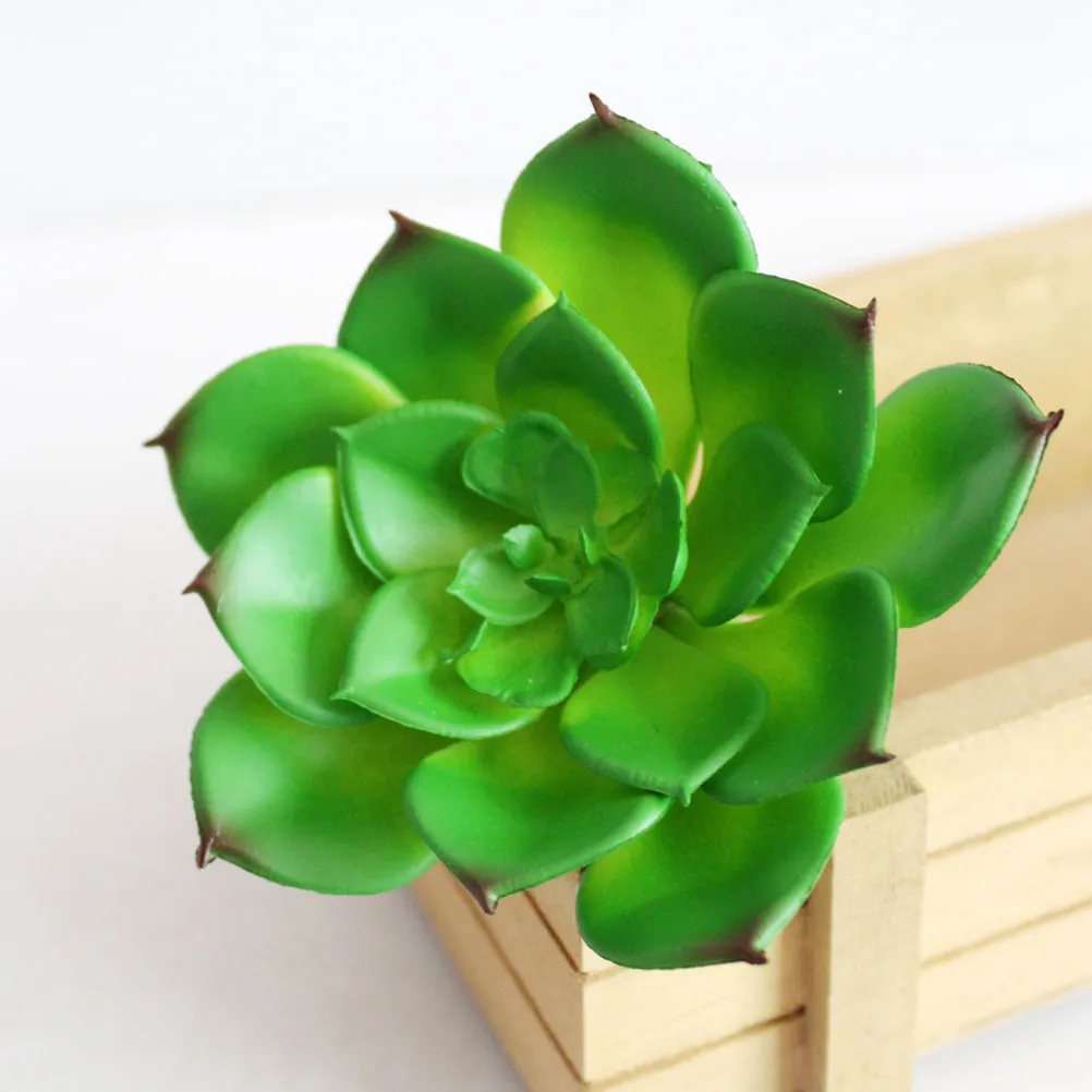 

Artificial Succulent Plants Green PVC Premium Material Lifelike Realistic Decorative Home Office Bedroom Garden Counter Decor