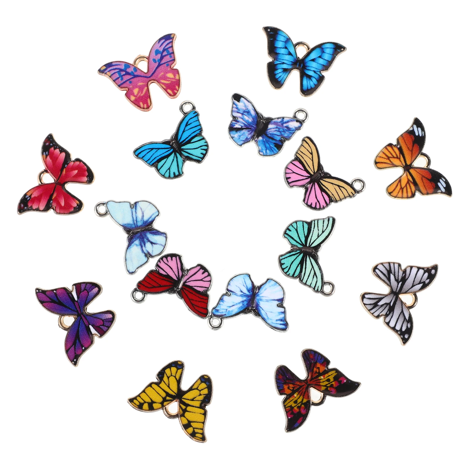

15 шт. кулон-бабочка DIY ювелирные аксессуары металлические подвески серьги подвески декоративное ожерелье браслет брелок
