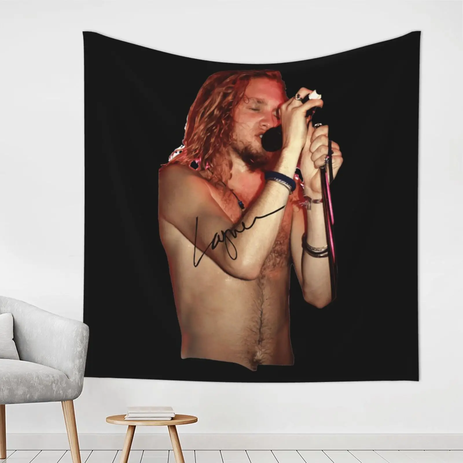 Layne Staley Alice In Chains Rock Band Tapestry Wall Hanging Bedroom Decor Home Pink Room Decor Vintage Decor