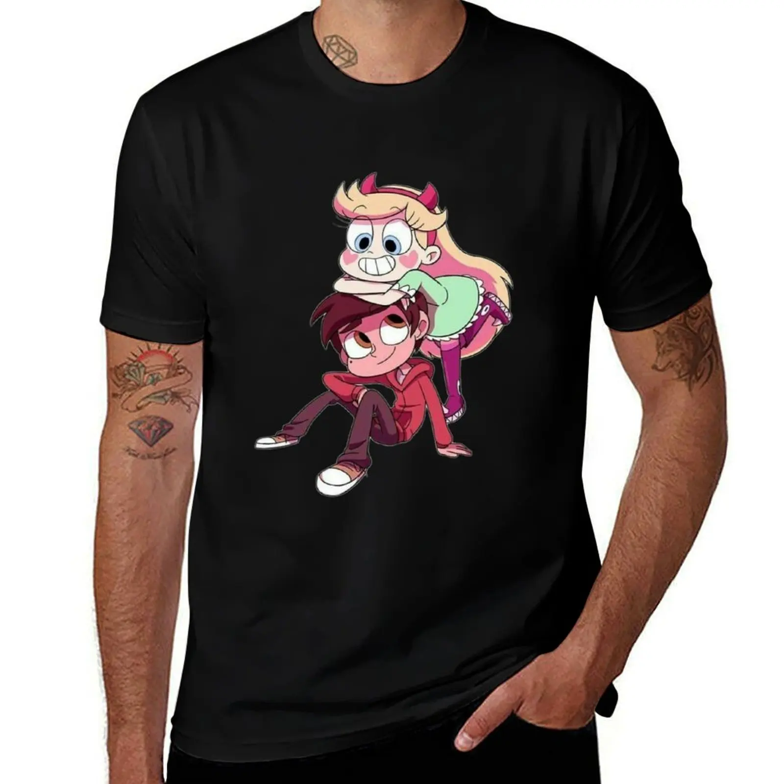 Starco cute love T-Shirt Festive Simple T-Shirt