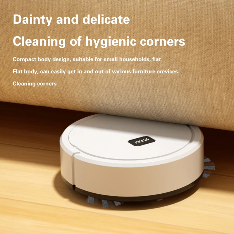 

2024 Automatic Portable Mini Home Floor Robotic Vacuum Cleaner USB Rechargeable Wet Dry Three-In-One Sweeping Machine for Home