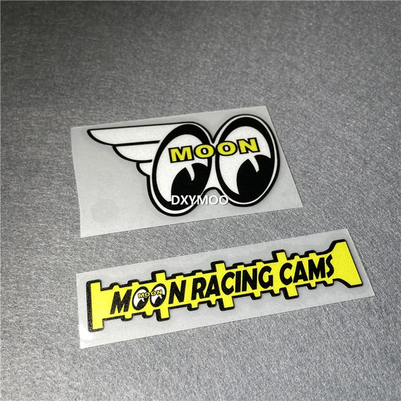 Motor Vinyl Stickers for Wings Big Eyes Moon Racing CAMS Modified Tape Truck Auto Body Graphics Helmet Car Styling Decals