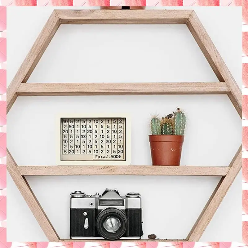 JAJA Counting Coin Bank Craft مع صندوق نقود خشبي مفتوح مع صندوق تخزين أموال عداد للأطفال والأولاد والبنات #6