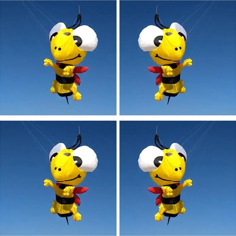 Gratis Ongkir 3d Bee Kite จี้ขนาดใหญ่ Kite Fly ไนลอน Kite Inflatable Kite Outdoor Toy Wind ถุงเท้าธงยักษ์ Kites to Fly