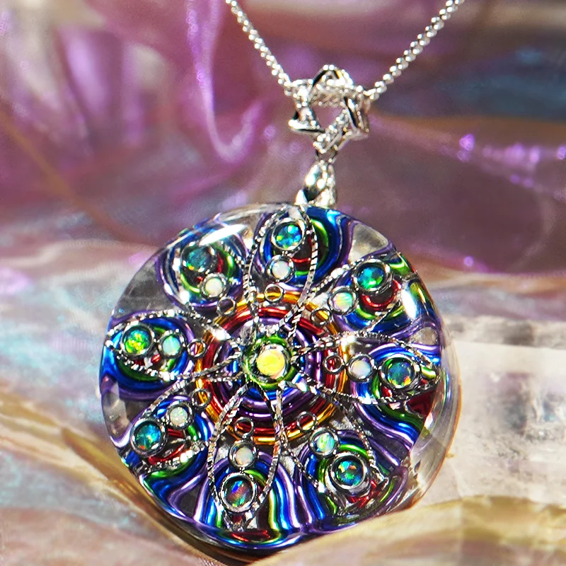 Energy Generator Orgone Amulet Pendant Reiki Crystals and Healing Stones Orgonite Necklace Tesla Coil Negative Energy Protectio