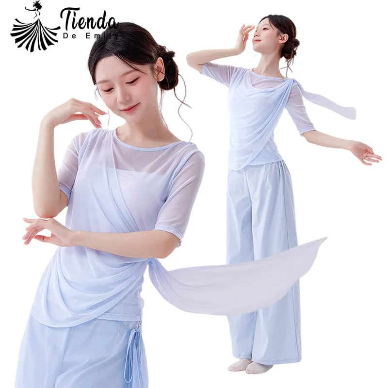 top-de-danca-classica-em-tule-transparente-para-mulheres-camisa-elegante-fluida-de-manga-curta-para-pratica-de-danca-folclorica-chinesa-top-de-gaze-para-ballet-sexy