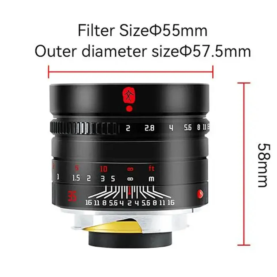 7artisans M 35mm F2.0 II زاوية واسعة إطار كامل دليل التركيز رئيس عدسة ل Leica M10R M9P M7
