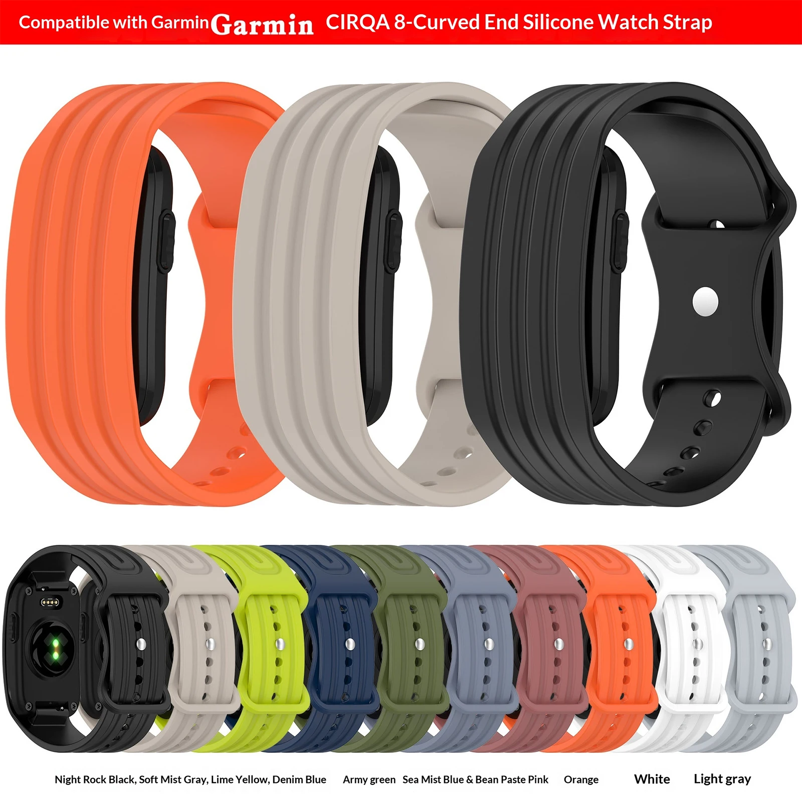 for CIRQA Smart Band Adjustable Sport Watch Strap Soft Watchband Bracelet for Daily Commute Gym Workout Outdoors Activities
