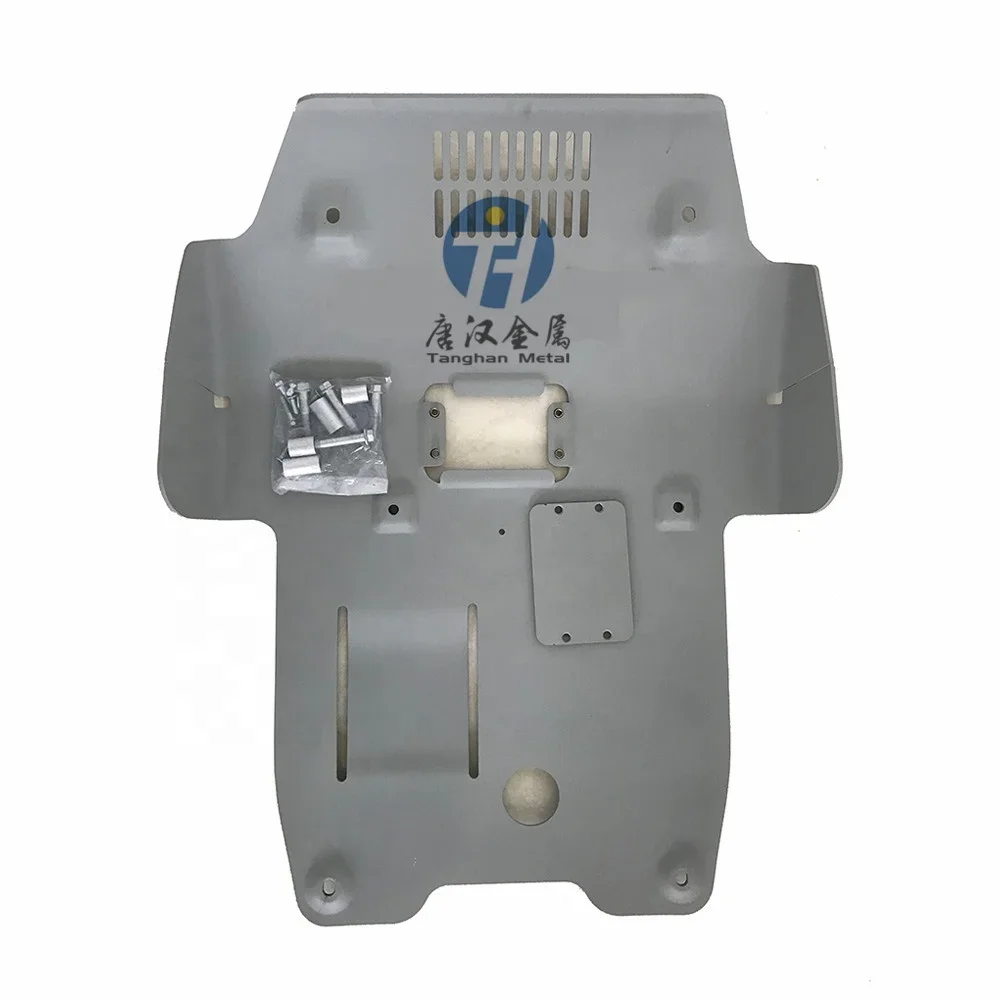 Alumínio Skid Plate Cover, guarda do motor, sob o corpo