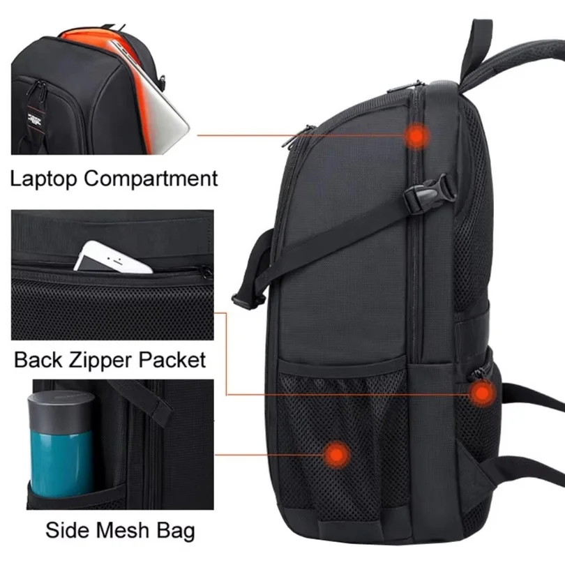 Outdoor Wear-resisting DSLR Digital Camera Video Backpack Waterproof Multi-functional Breathable Photograph Camera Bags Box Bags 5