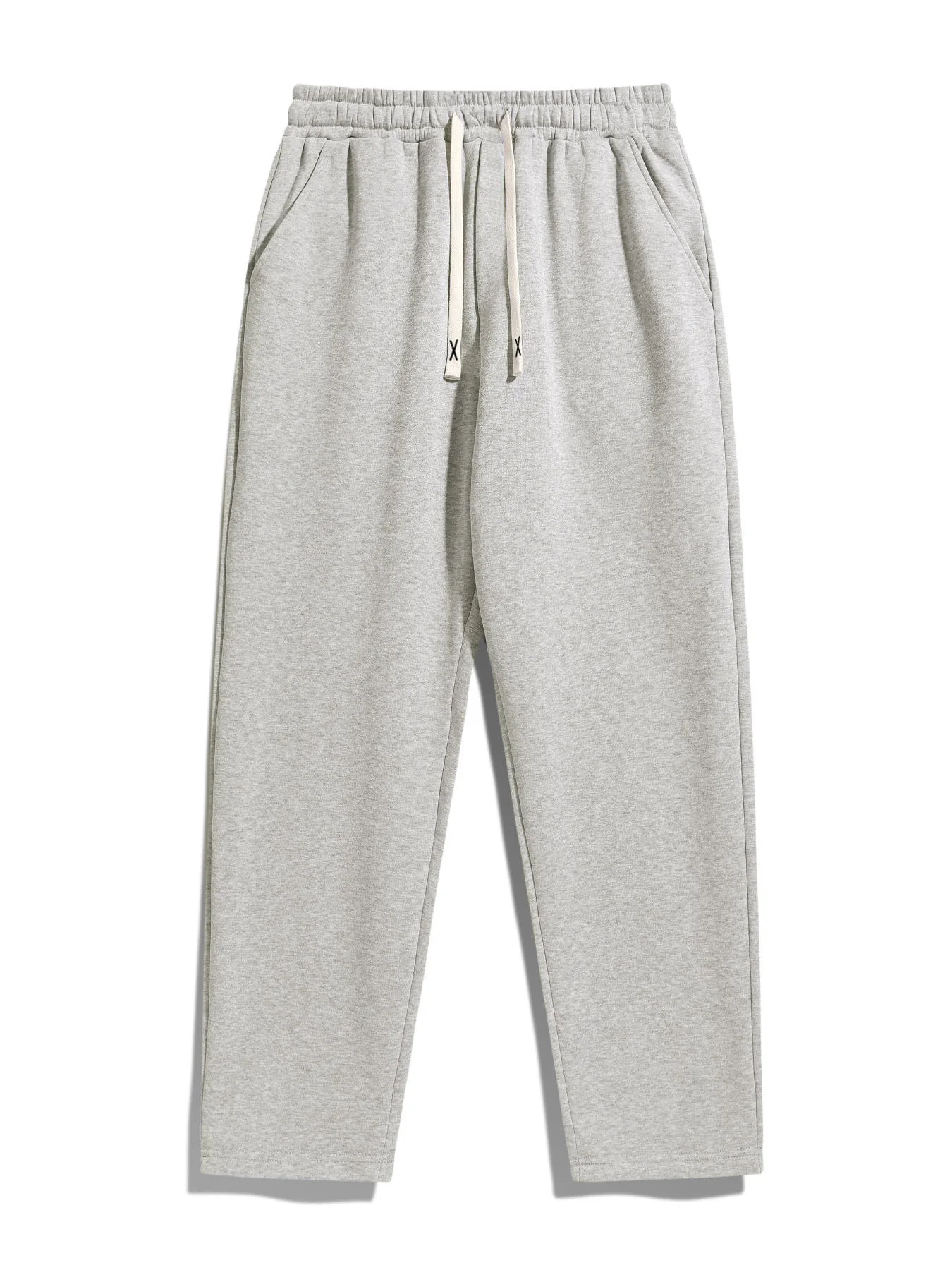 

Men's casual sports pants, solid color loose drawstring waist elastic straight leg pants, suitable for jogging, hiking, outdoor hiking and other sports