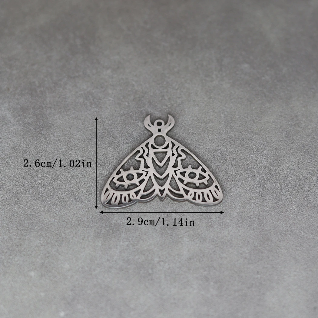 3pcs Stainless Steel Hollow Geometric Moth Eyes Accessories Findings For Fashion Jewelry Making DIY Handmade Craft