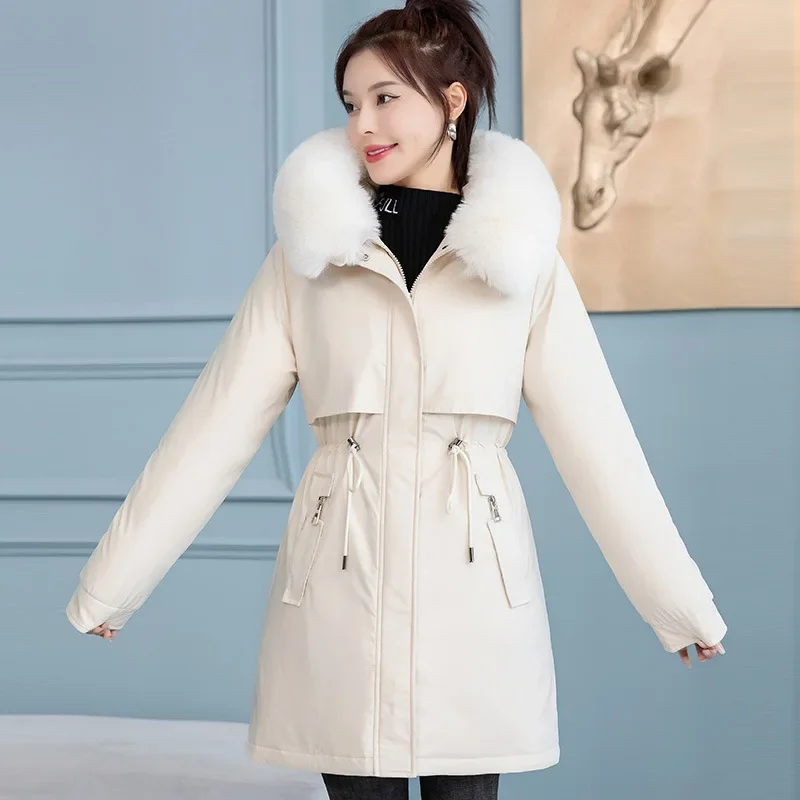 Women's Parkas Coat Sweet Fresh Breeze 2023 New Mid To Long Korean Loose Cotton Clothing Regular Women Clothing Autumn Winter